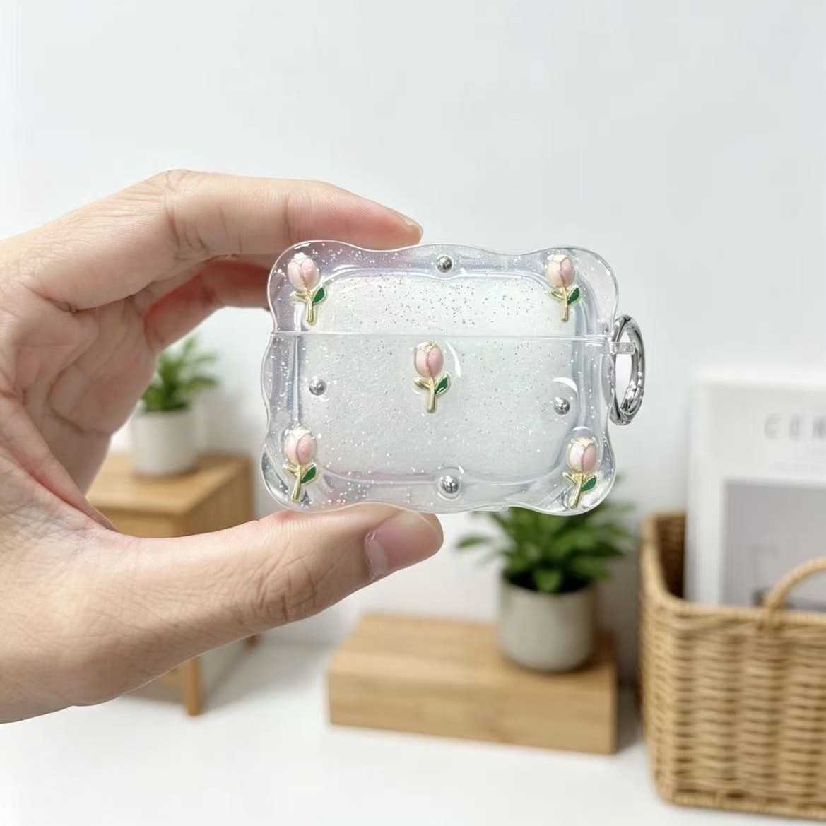 Flores de goteo de goma de cereza para Apple Airpodspro3 auriculares Airpods 4 nuevo tipo de cubierta protectora image 3