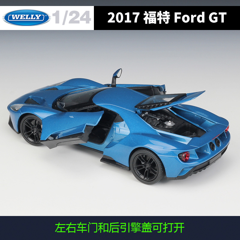 WELLY Willy original 1:24 Ford 2017 Ford GT coche deportivo de simulación de aleación modelo de coche adornos