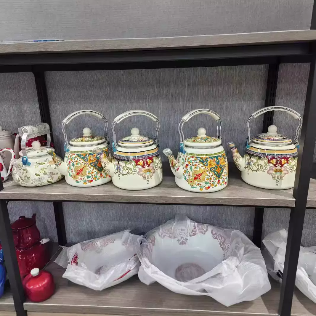 珐琅搪瓷茶水壶功夫泡茶壶家用大号单壶耐高温茶具电磁炉明火加热