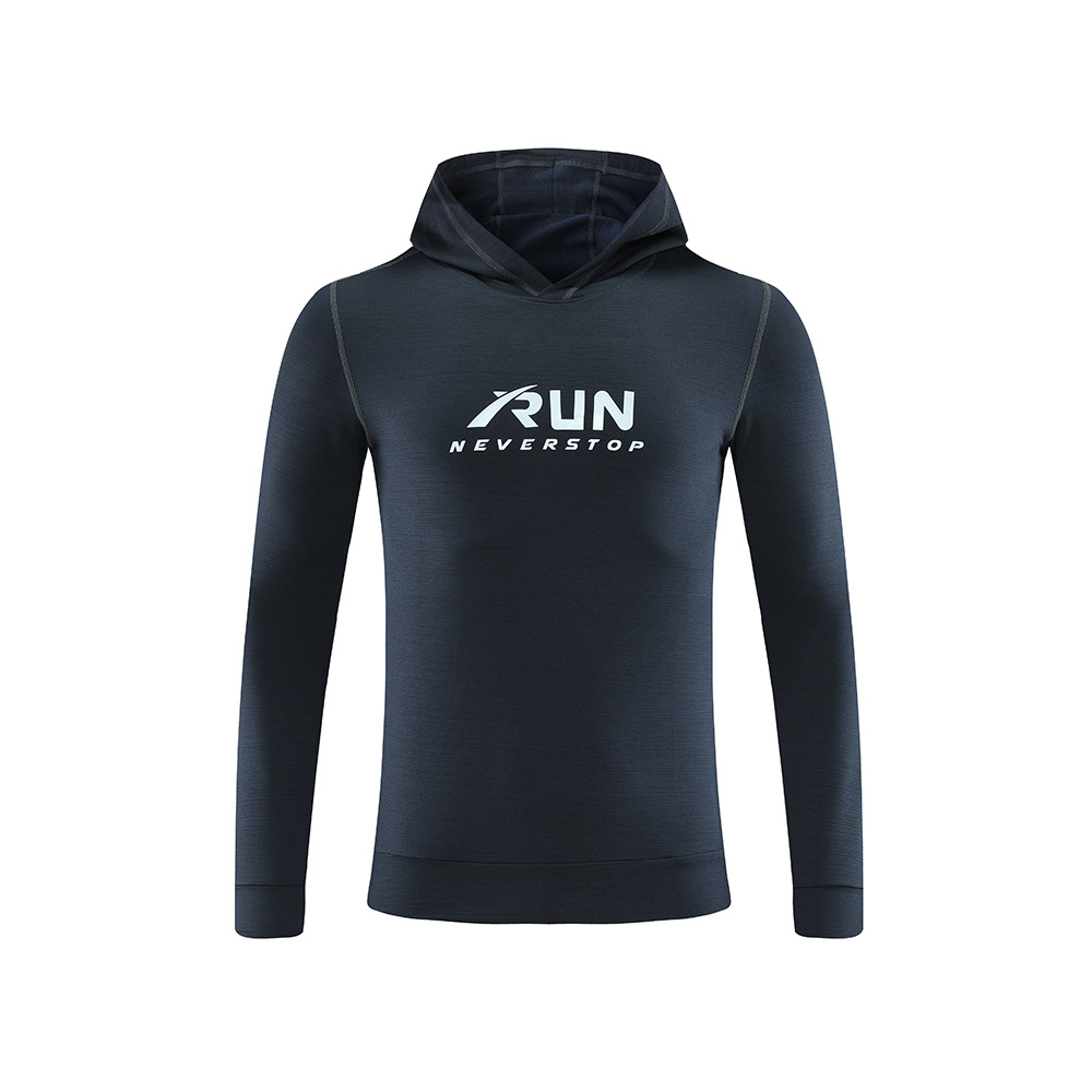 Sudadera con capucha de manga larga para hombre, ropa deportiva para otoño e invierno, para correr al aire libre, entrenamiento físico, ropa de secado rápido, deportes de pesca