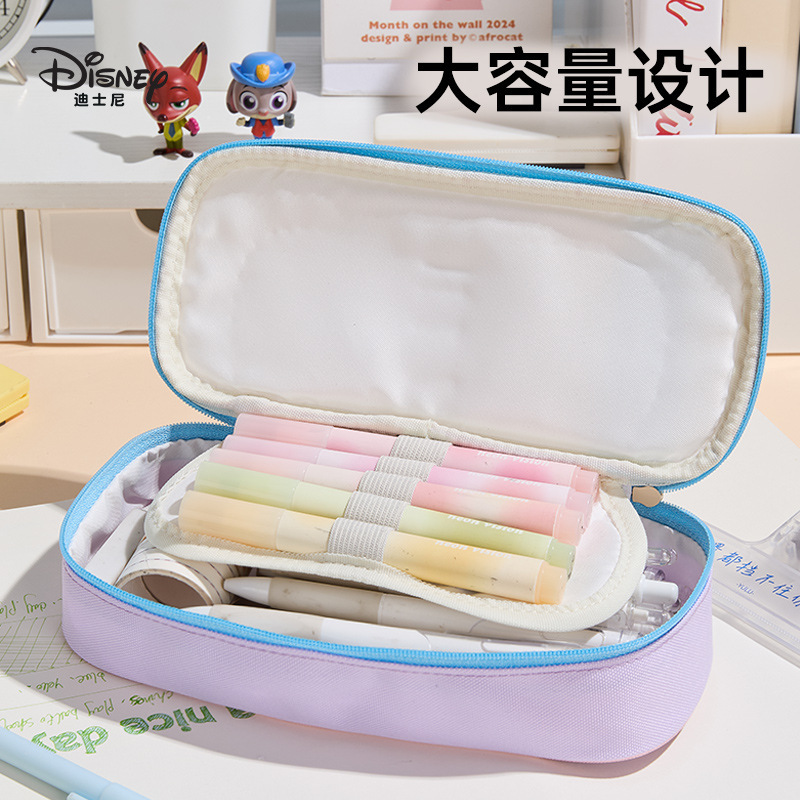 Disney adorable bolsas coreanas bolsas de lápiz de alta capacidad caja de papelería multifuncional bolsas de papelería de estudiantes