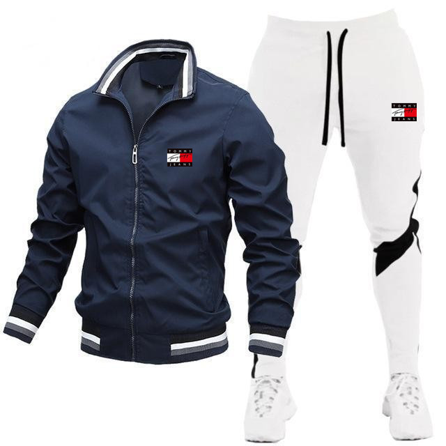 Pantalón blanco azul marino