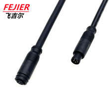 m8塑料快插卡扣式航空插頭連接線 工業電池電機電動車傳感器插頭