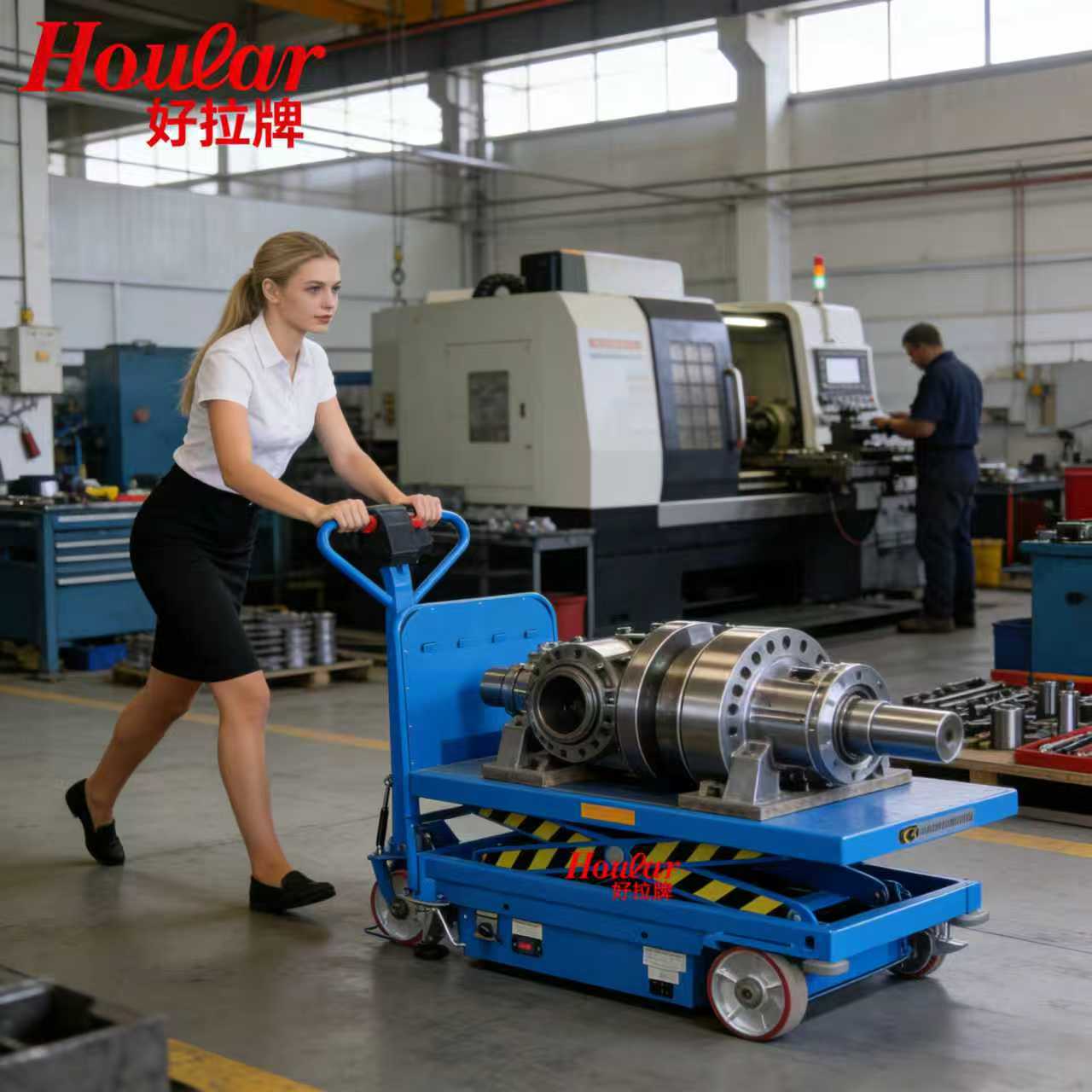 直销ESS50D单剪双剪全电动移动升降平台车全自动平板搬运手推车