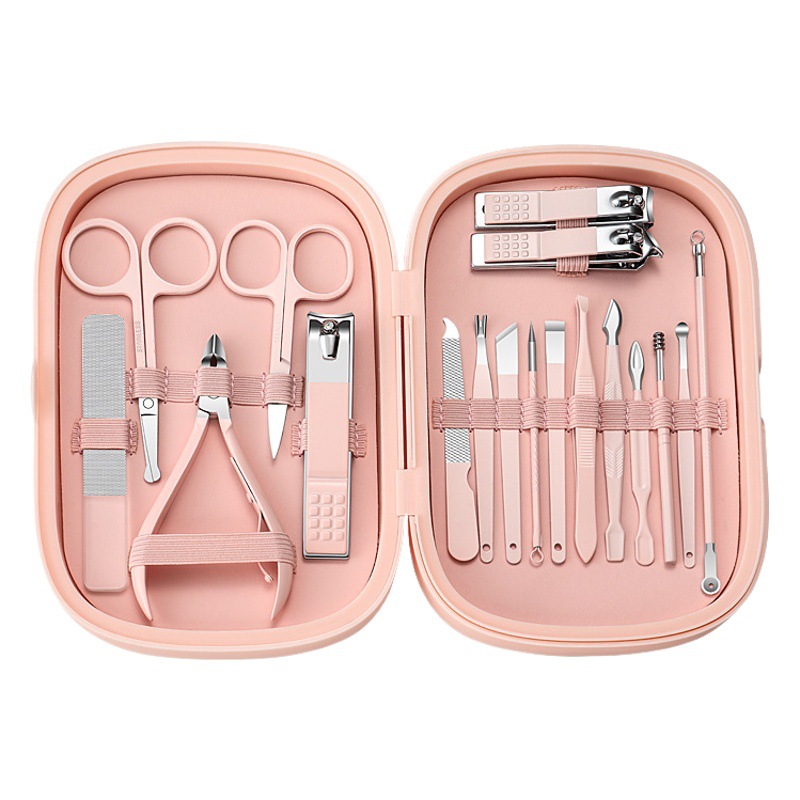 Nail Clippers traje de hogar de alta gama de acero inoxidable de alta gama manicura oreja recoger nariz tijeras de pelo cortauñas conjunto completo