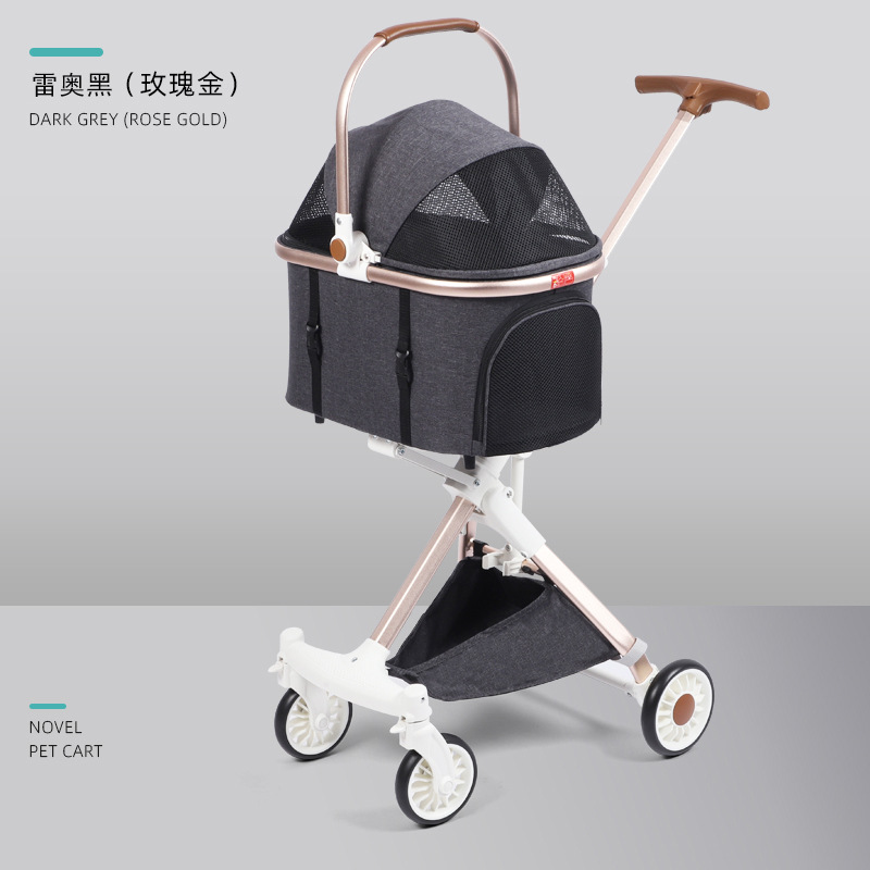 Carrito Separable para Mascotas de Metal Plegable para Perros y Gatos image 9