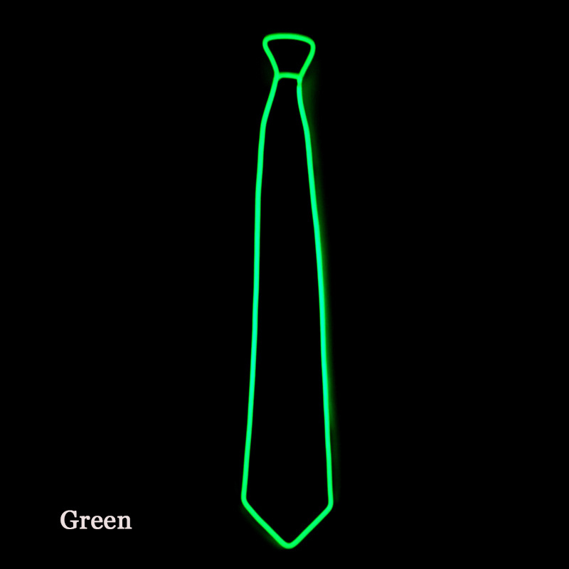 Corbata luminosa EL suministros para Halloween fiesta LED corbata brillante luminiscente al por mayor
