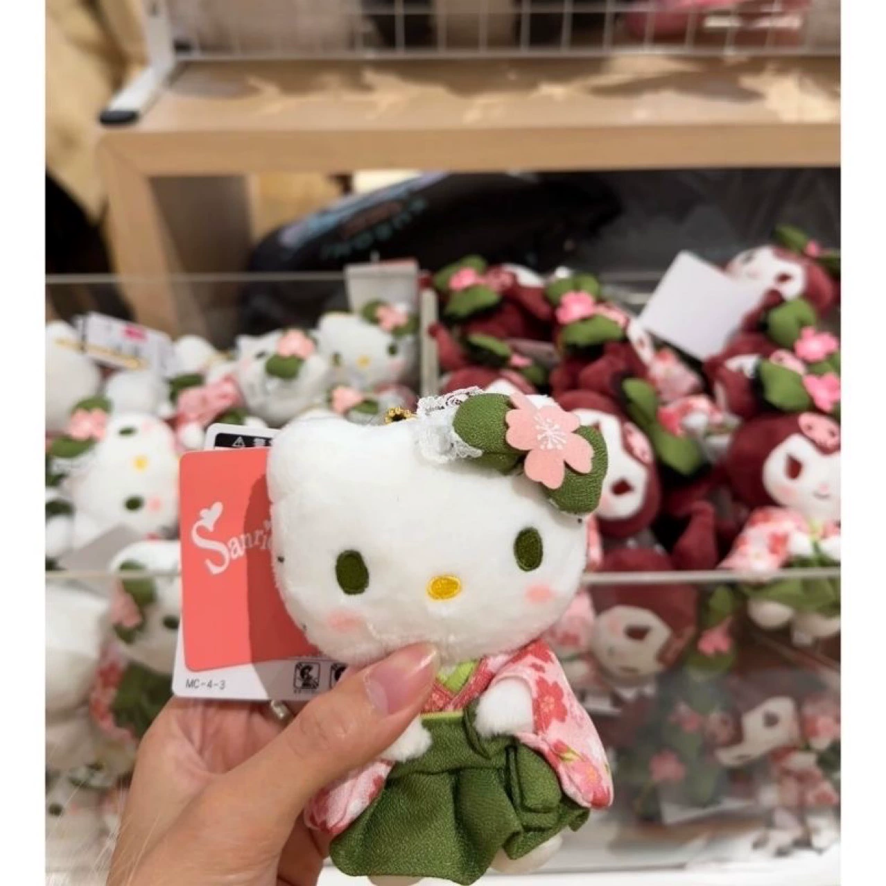 Плюшевая подвеска (Sanrio Hello Kitty) в матча-кимоно, брелок для сумки, мягкая, 40 г