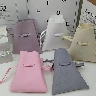 Wholesale multi-specification use microfiber bag pocket earrings necklace ring jewelry portable storage printable logo
