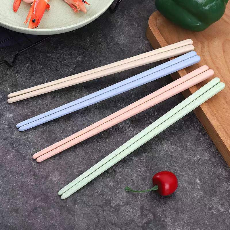 Trigo paja familia palillos japonés antideslizante hogar palillos nórdico creativo restaurante vajilla