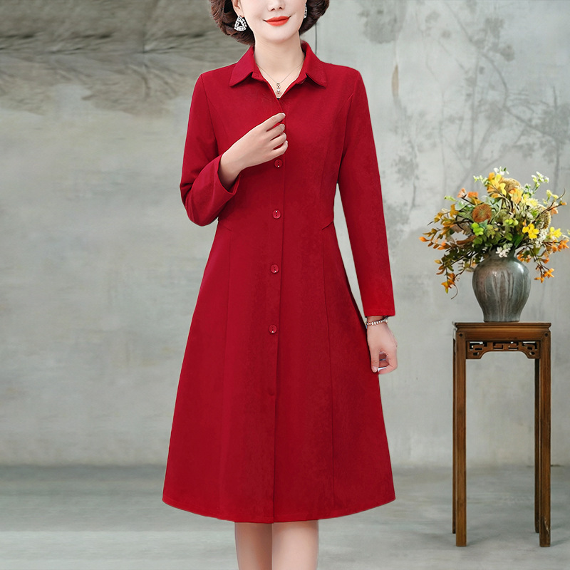 2026 New Style Middle-Aged Mom's Trench Coat for Women, Mid-Length, Spring and Autumn, Stylish and Elegant, Slim-Fit Long-Sleeve Coat Dress 2026 New Style Middle-Aged Mom's Trench Coat for Women, Mid-Length, Spring and Autumn, Stylish and Elegant, Slim-Fit Long-Sleeve Coat Dress