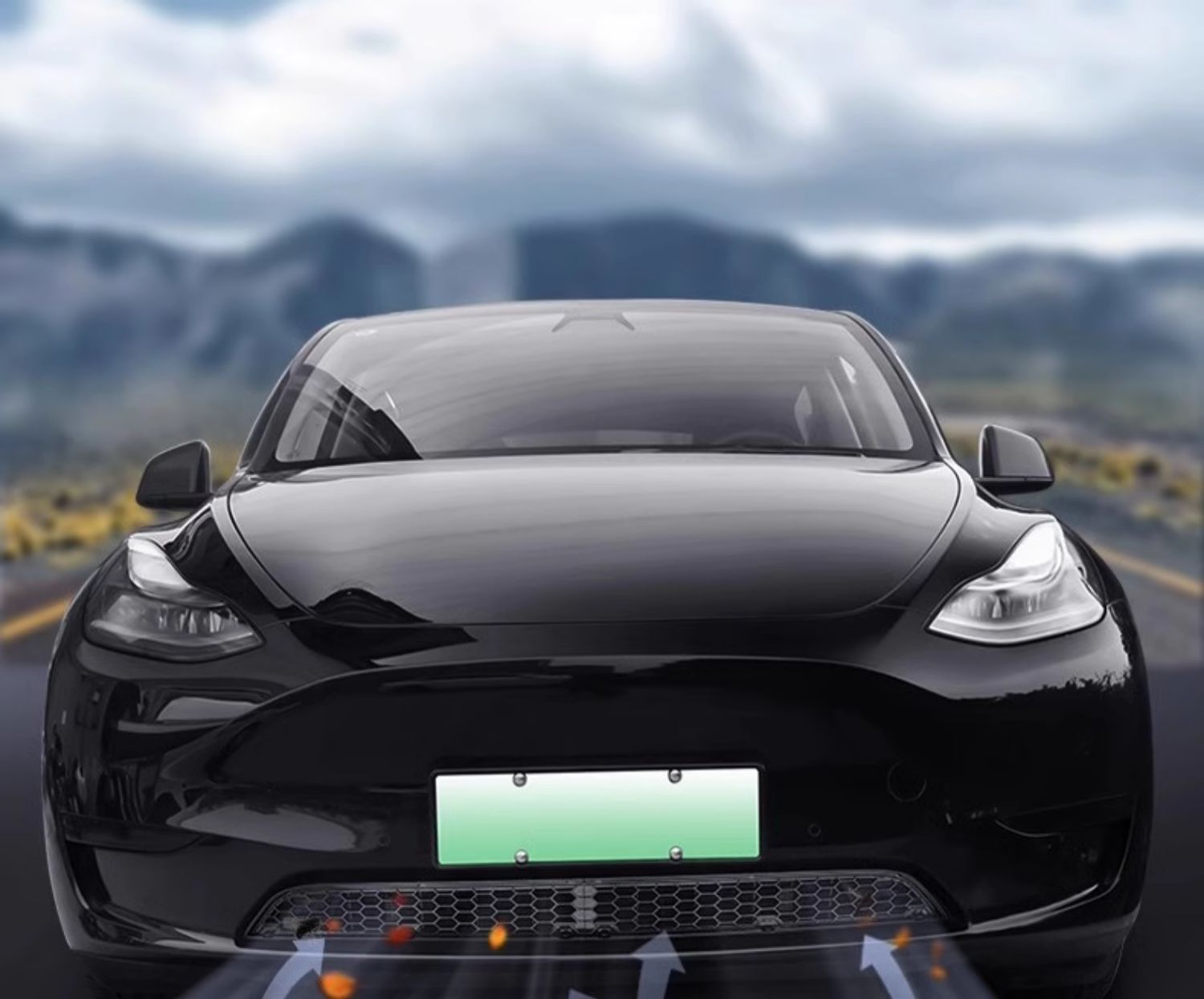 Suitable for Tesla Model 3/Y, this is a detachable, all-in-one insect screen and car modification accessory, serving as a protective cover for the front grille