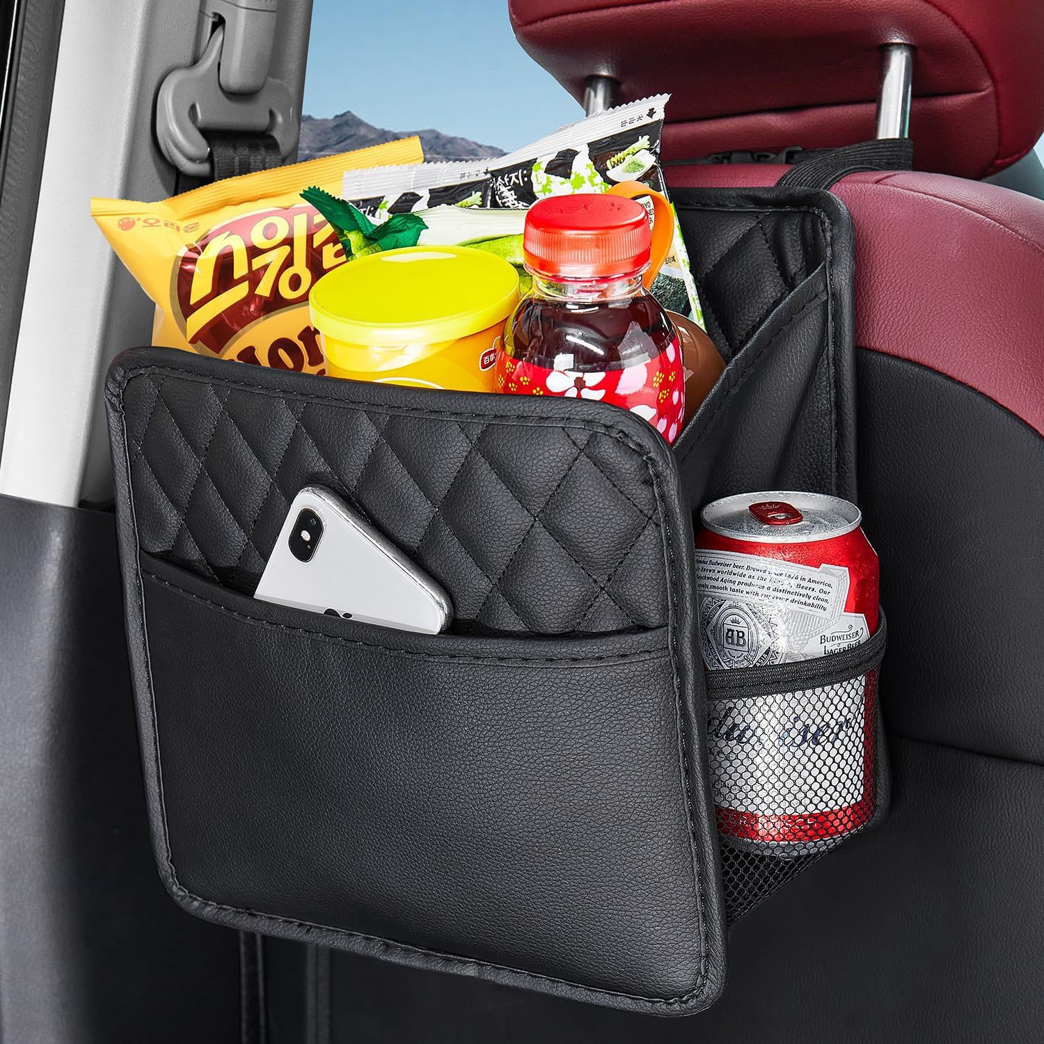 Practical Car Supplies Collection, Seat Back Storage Bag, Seat Hanging Storage Bag, Multi-Functional Large-Capacity Storage Box