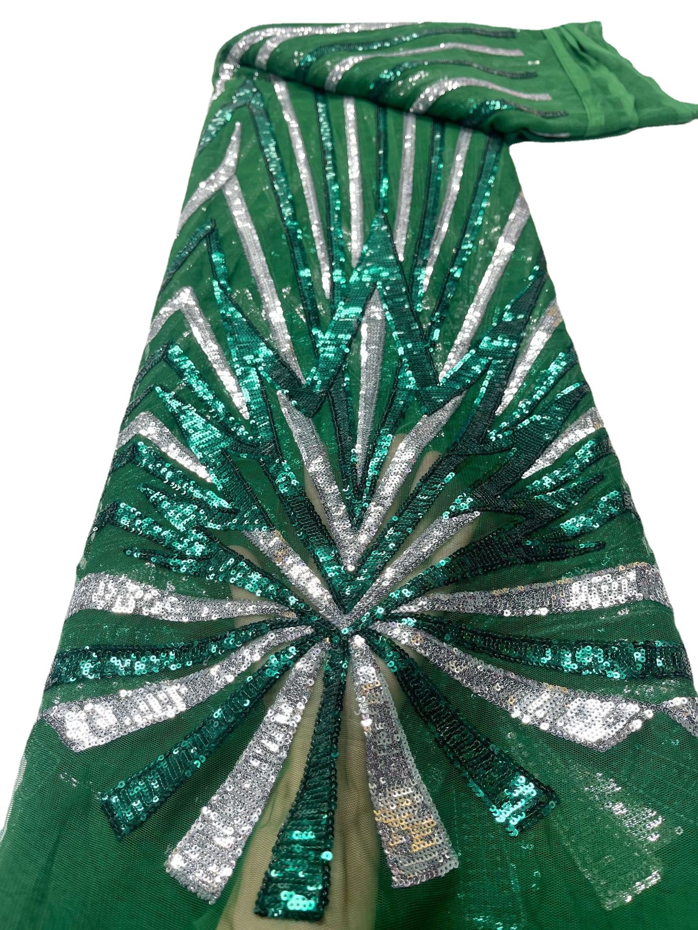 Tela de lentejuelas de estilo europeo y americano de alta gama elegante vestido de noche tela de encaje de boda de moda JX3568