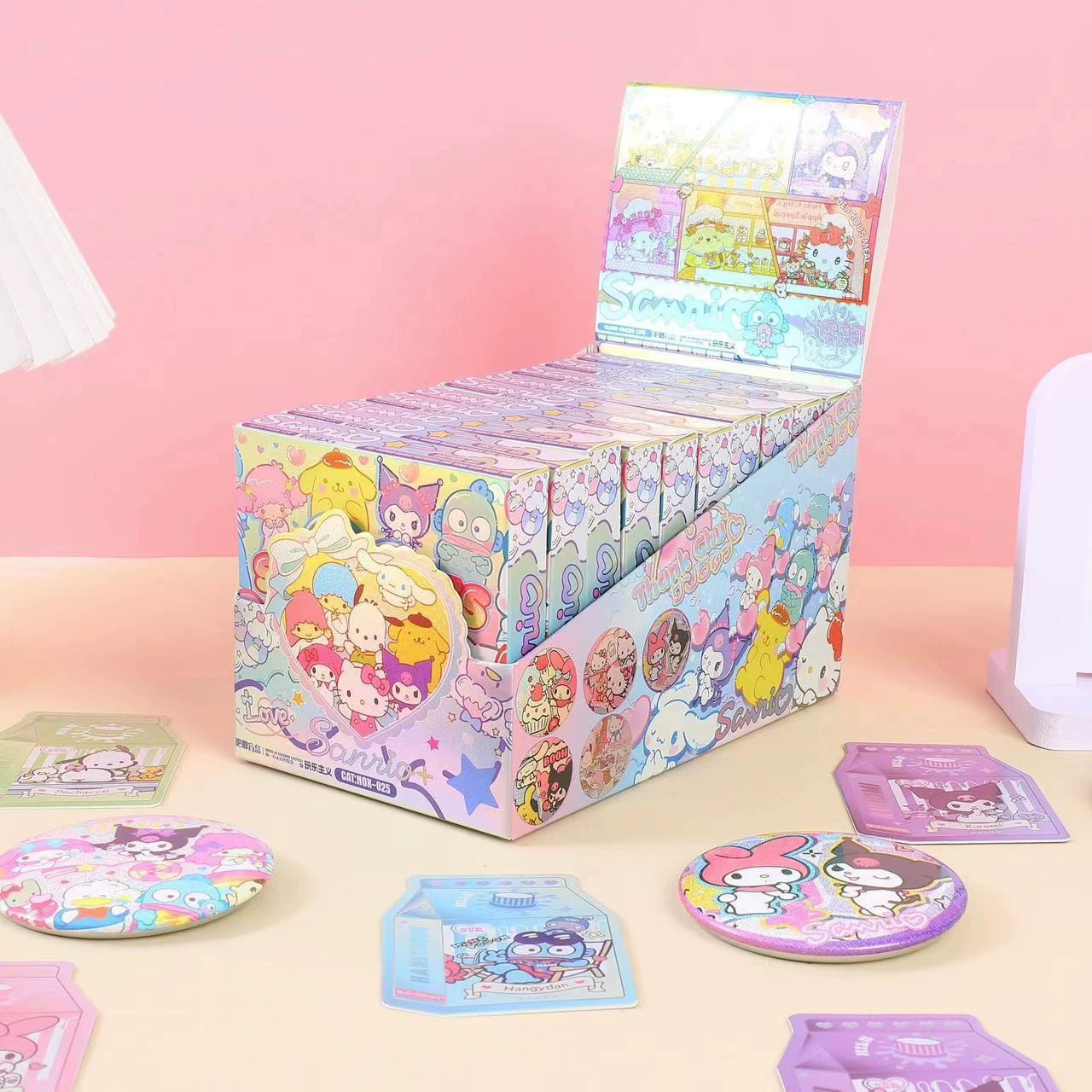 Коллекция Baji Genshin Identity Five Sanrio Rabubu милый значок мультфильм Пибала Гульзи двухмерный
