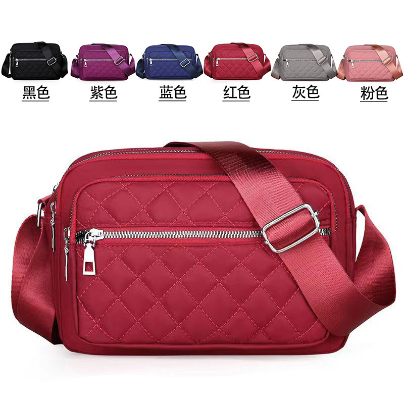 Cross-border Women's shoulder messenger bag foreign trade company Hot style Oxford cloth silk composite cloth casual bag simple