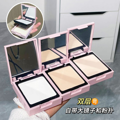 PinkyFocus柔焦霧感粉餅無粉感軽薄で持続的な化粧コントロールオイルマット蜜粉平価