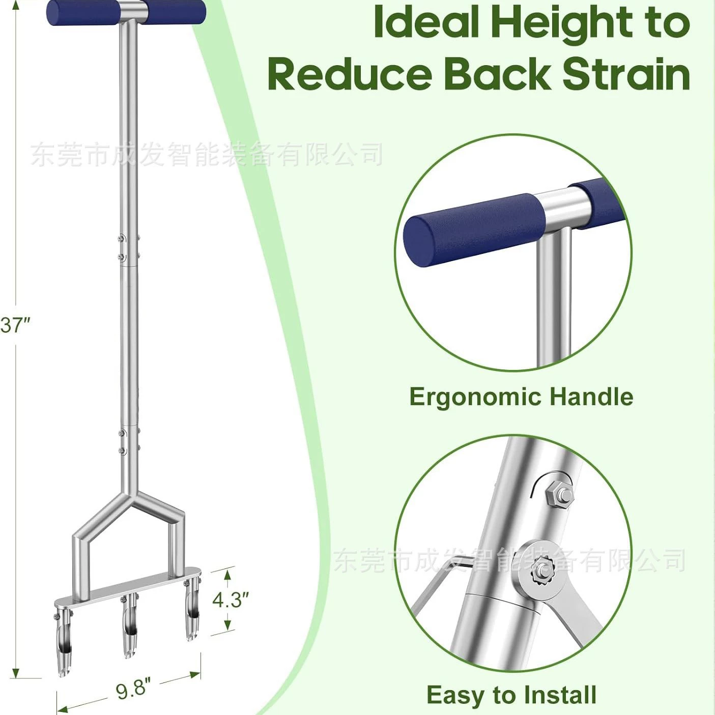 Извлекатель газонного сердечника, инструмент для надувания газонного сердечника, аэратор для газона, рыхлитель для рыхлой и плотной почвы