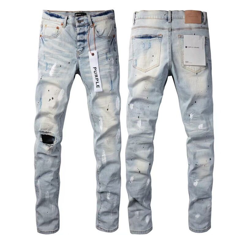 European and American Pu Spring and Summer Light Luxury New Style Jeans for Men, Trendy Slim Fit, Slimming, Stylish Hong Kong Style Slim Casual Pants