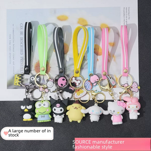 Cartoon Sanrio Small Pendant Cute My Melody Internet Celebrity Pendant Doll Wholesale Kuromi Sanrio Keychain