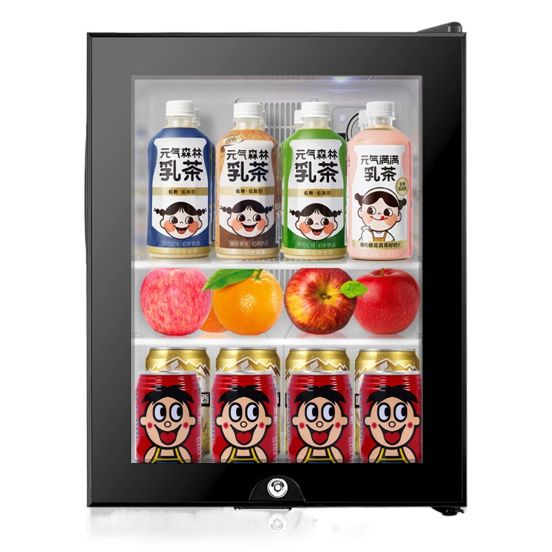 Source Manufacturer Hotel Silent Refrigerator Small Mini Electronic Refrigeration Hotel Room Display Mini Refrigerator Fresh-Keeping Cabinet