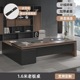 Northern walnut + black 1.6m boss desk + office chair + 2.4m filing cabinet