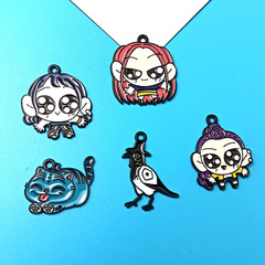 k-pop猎魔女团动漫吊坠diy合金饰品配件项链耳环钥匙扣挂件配饰材