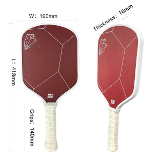 Pure red hot press Kevlar Kevlar racket offensive pickleball racket custom logo pattern
