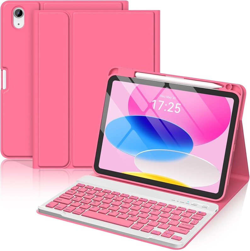 Suitable for iPad A16 11Th Generation 2025/10Th Generation 10.9inch Bluetooth Keyboard Magnetic Protective Case Cross-Border Shipping