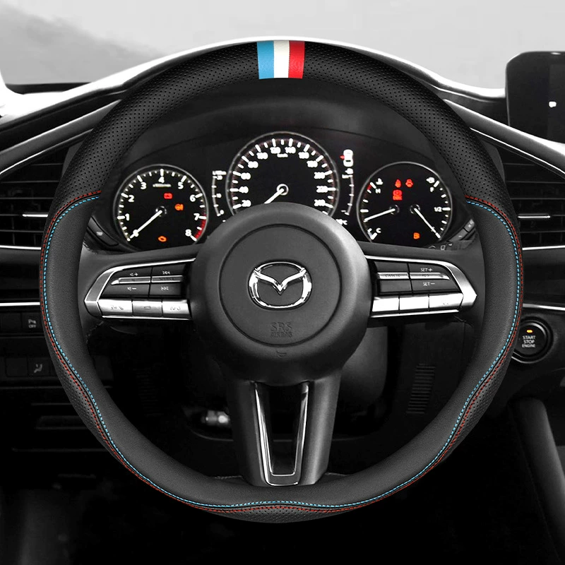 Подходит для Mazda CX-4/3 чехол на руль из натуральной кожи Atez Anksela CX-5/8 чехол на ручку автомобиля из меха