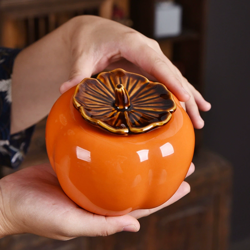 Банки для чая с хурмой Большие украшения Бытовые влагостойкие банки для чая Хурма Сахарные банки Ruyi Логотип фабрики