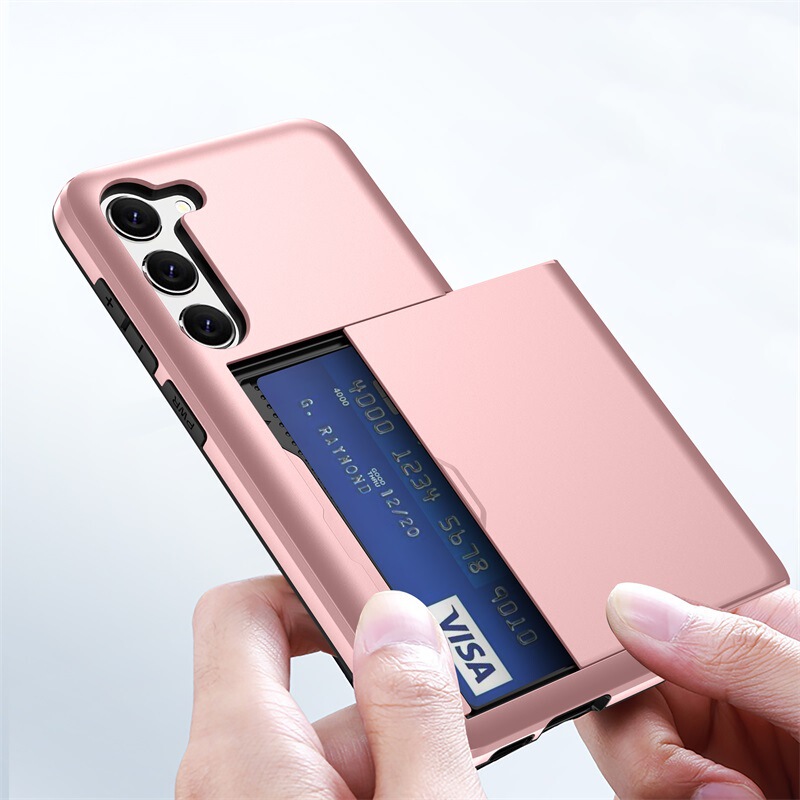 For Samsung S23 Phone Case Galaxy S22Plus Slide Card Wallet Drop-resistant S21FE Protective Case 4 For Samsung S23 Phone Case Galaxy S22Plus Slide Card Wallet Drop-resistant S21FE Protective Case 4
