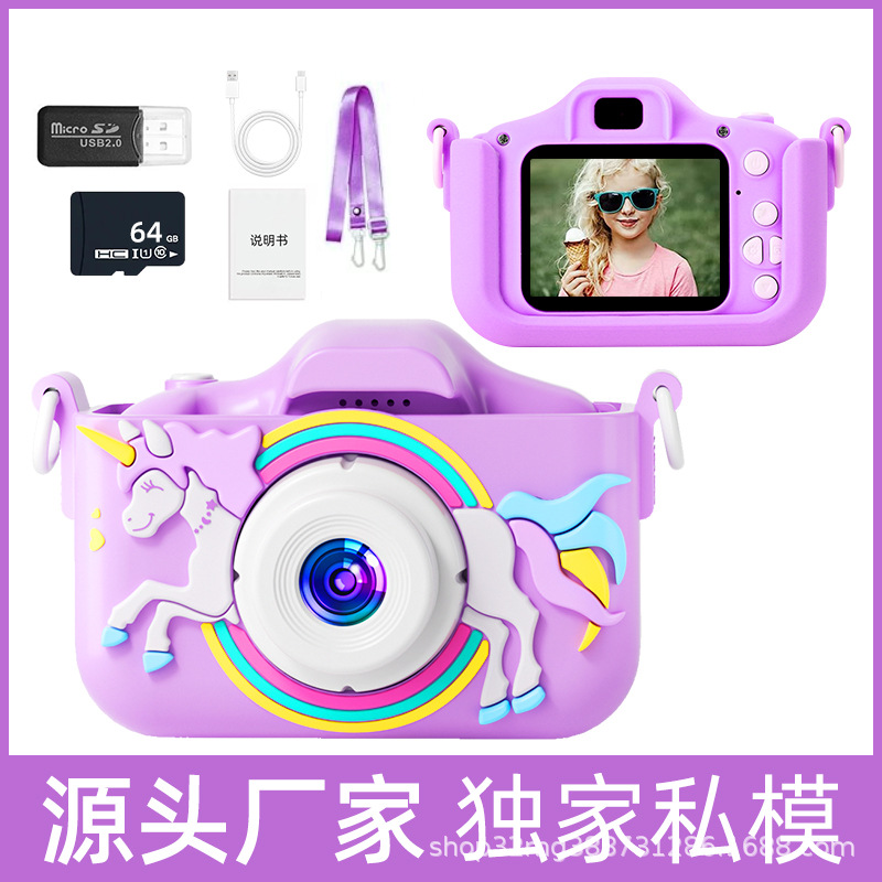 La nueva cámara para niños transfronteriza Polaroid puede tomar fotos e imprimir dibujos animados digital mini X2 HD fábrica de origen de cámara dual