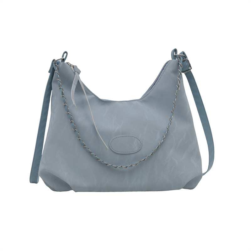 Bolso bandolera casual de gran capacidad, comercio exterior femenino, bolso de hombro de todo fósforo para viajeros al por mayor, bolso portátil de cadena de color sólido