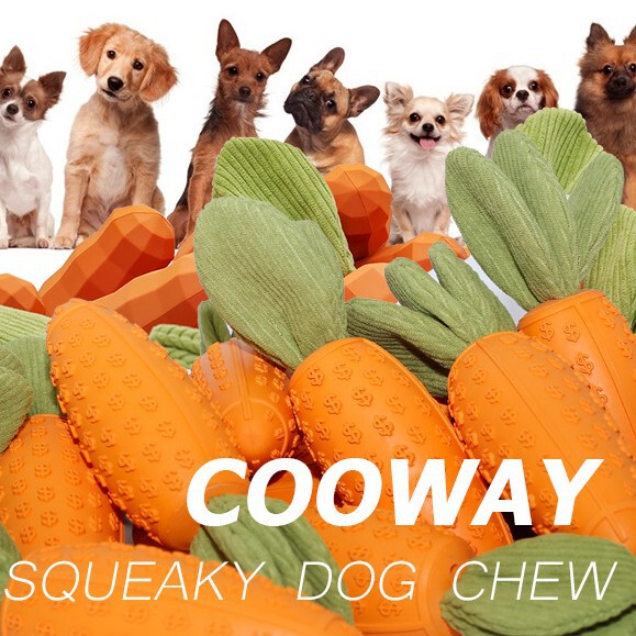 Aiweipai Dog Toy with Sound Paper, Carrot-Shaped Chew Toy, Durable and Bite-Resistant, for Golden Retrievers, Corgis, and Other Pet Dogs