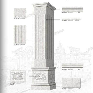 ✅别墅中式仿石凹凸罗马柱瓷砖外墙砖大门围墙仿大理石柱子瓷
