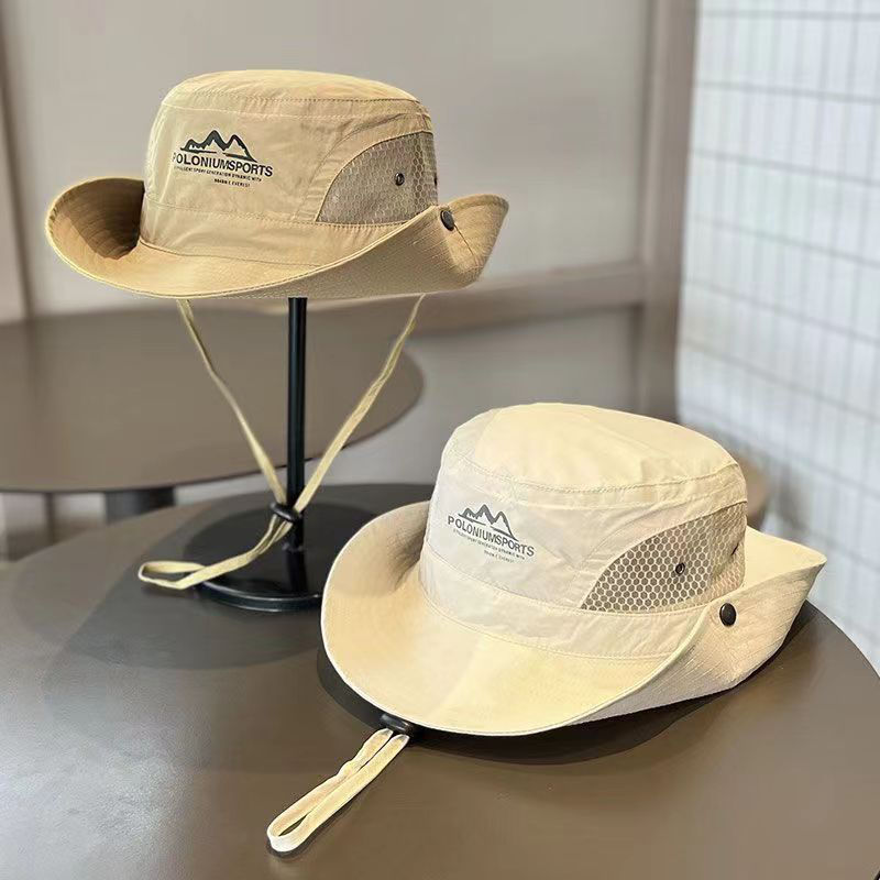 マウンテンキャンプ巾着漁師帽子サンシェードハイキング日焼け止め屋外登山釣り帽子ウエスタンカウボーイハット|undefined