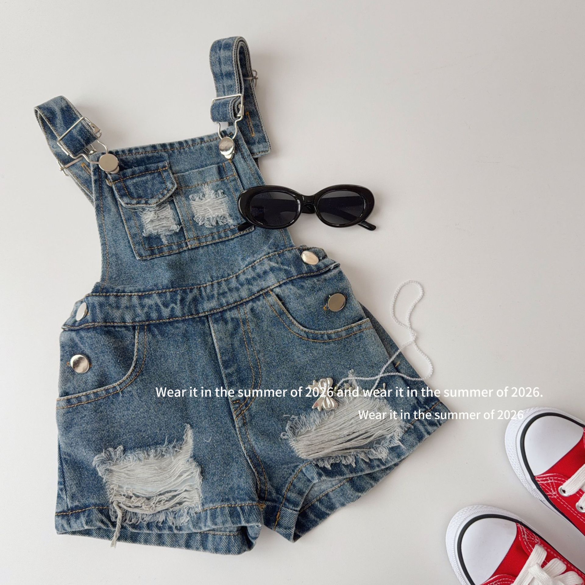 Retro denim overall