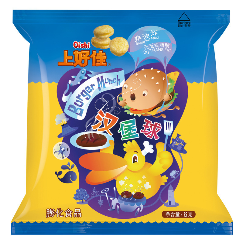上好佳鲜虾片5g*5包随机口味薯片童年怀旧休闲小零食【q】|undefined