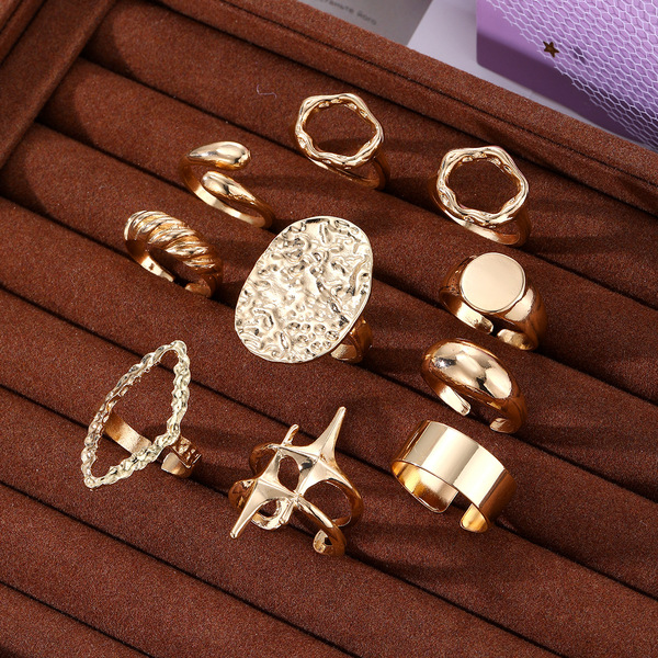geometric metal ring
