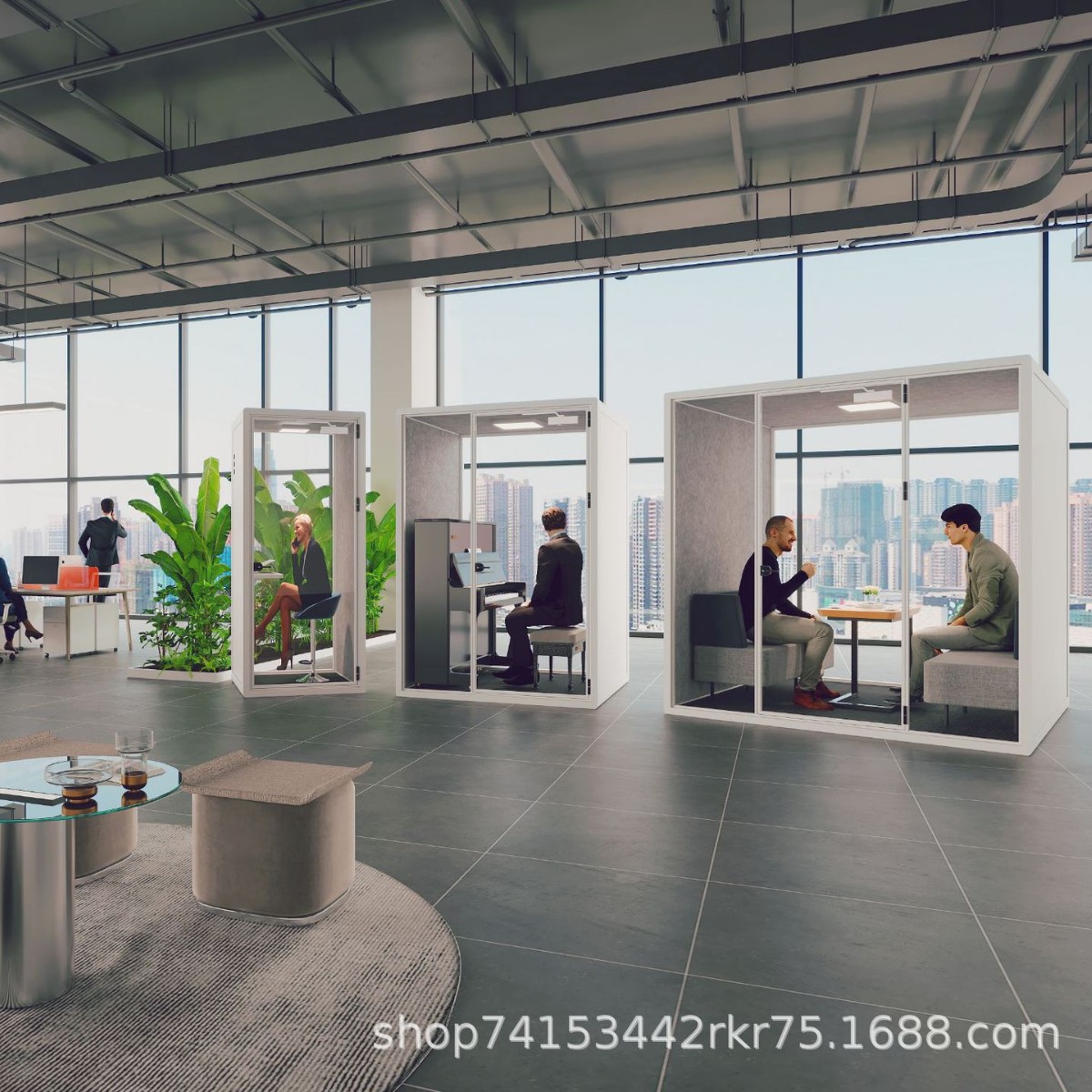 隔音房移动电话亭隔音舱图书馆阅读室静音舱学校心理舱面试舱降噪