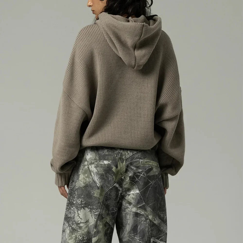 Women's Clothing Retro Trendy Knitted Sweater, Unisex, Versatile, Loose Fit, Popular Pullovers_ecoleips.com