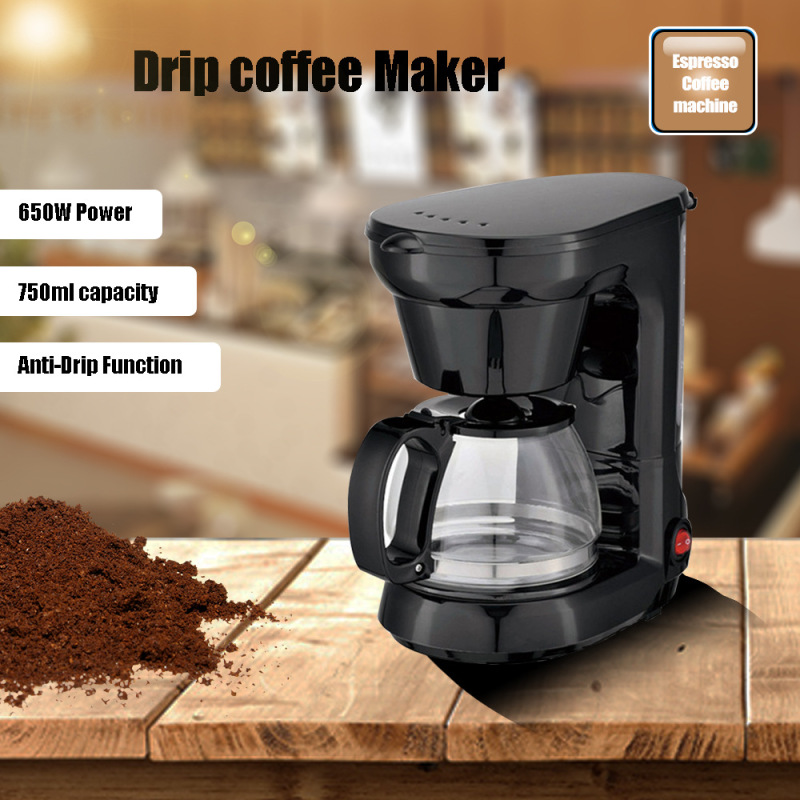 Cross-Border American, European, and British Standards Coffee Maker, Automatic Drip-Type American Milk Tea Maker, Coffee Pot, Mini Portable Retro Cross-Border American, European, and British Standards Coffee Maker, Automatic Drip-Type American Milk Tea Maker, Coffee Pot, Mini Portable Retro