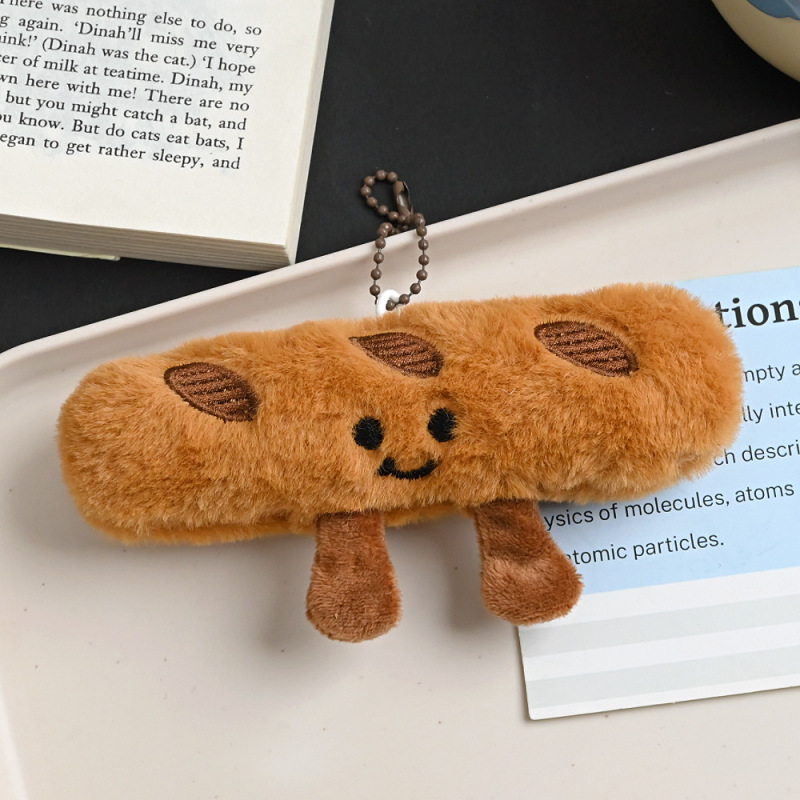 かわいいきしむぬいぐるみグルメパンペンダントキーホルダー装飾人形ガールハート多用途ペンダント食品おもちゃ|undefined