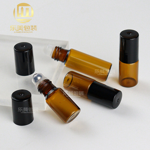 Brown roller ball bottle 3ml 5ml 10ml essential oil roller ball bottle rolling eye cream bottle brown glass bottle