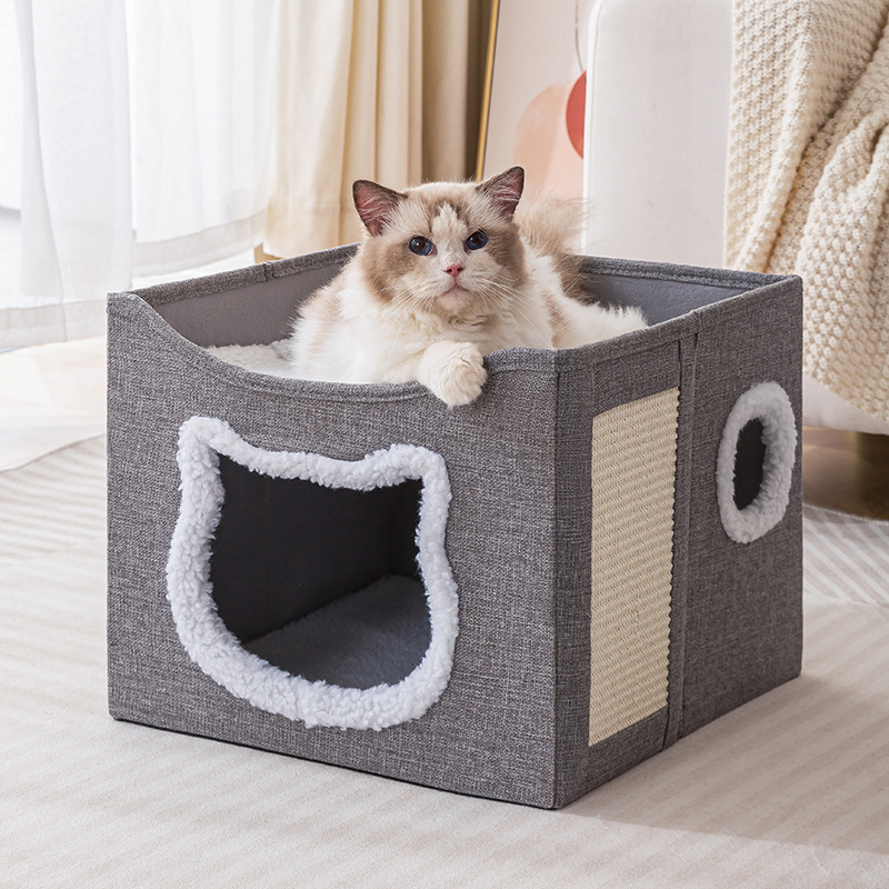 Tête de chat grise 41*41*35CM / 41 long x41 large x35 haut cm