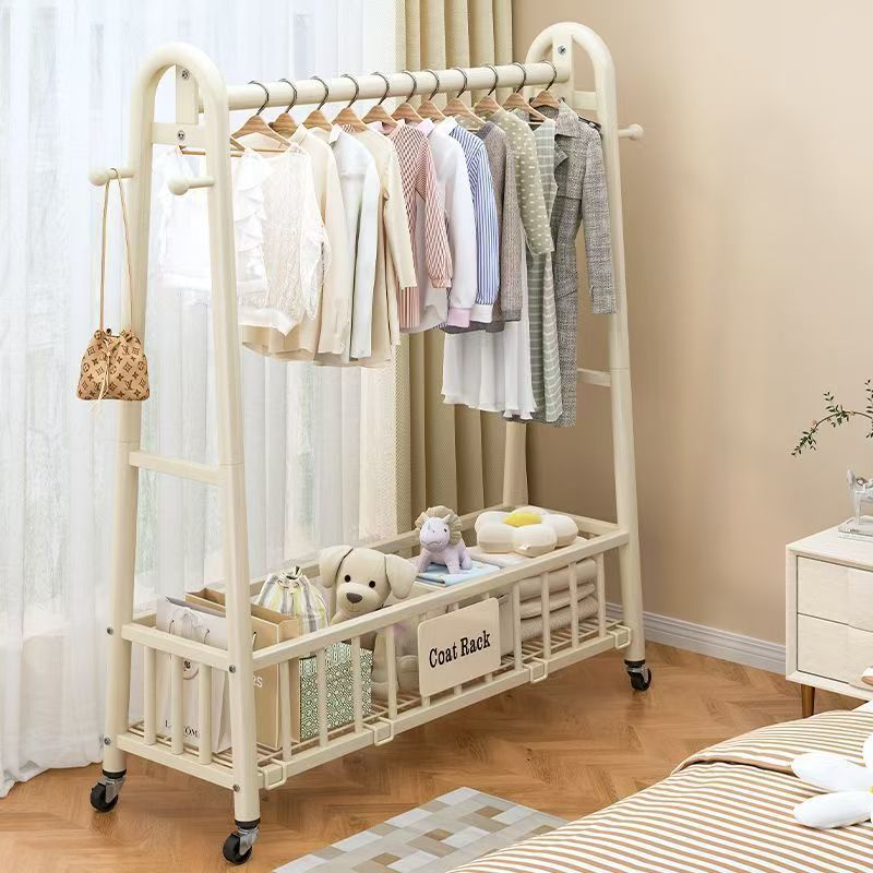 Coat Rack Floor-Standing Bedroom Home Room Clothes Rack Storage Clothes Drying Rack Simple Mobile Storage Clothes Rack