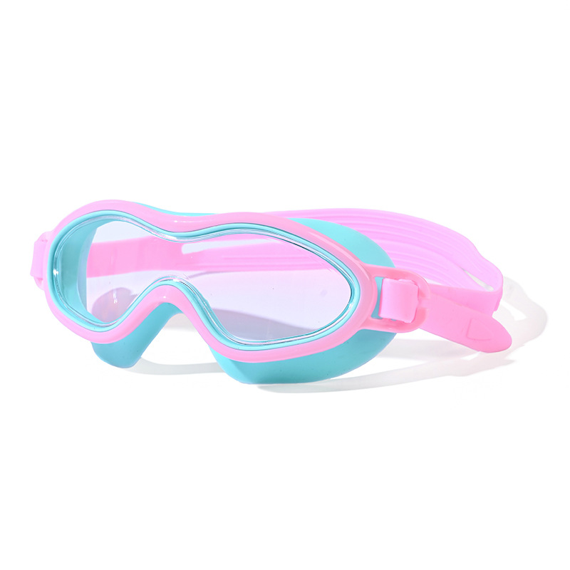 Gafas de Natación de Marco Grande para Niños Policarbonato Impermeable, Antivaho para Natación