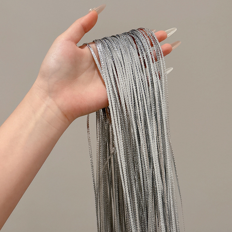 Accesorios de baile callejero para chicas trenzadas cuerdas de plata chicas sucias de jazz personales trenzadas rendimiento tocado