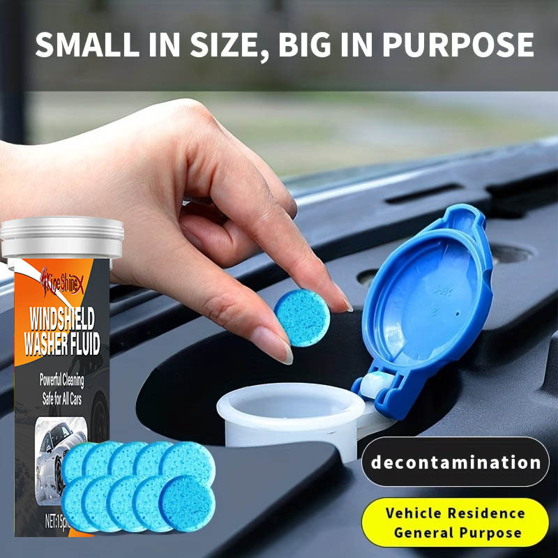 Kineshinex car windshield water effervescent tablets, concentrated tablets, powerful windshield wiper fluid for cleaning, solid form Kineshinex car windshield water effervescent tablets, concentrated tablets, powerful windshield wiper fluid for cleaning, solid form